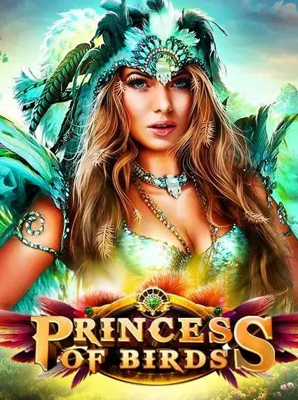 Decorative casino game artwork for SpinFin: Princess Of Birds